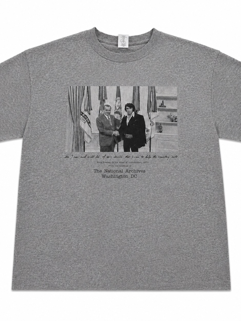 Vintage Elvis Presley Nixon National Archives Washington DC Graphic T-Shirt XL